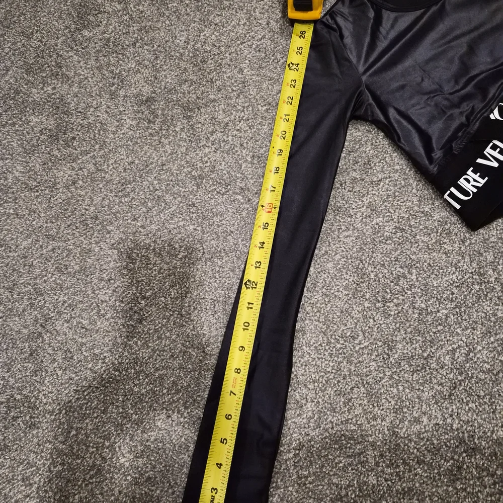Versace Jeans Collection Black Logo-Waist Cropped Long Sleeve Top - Picture 12 of 12